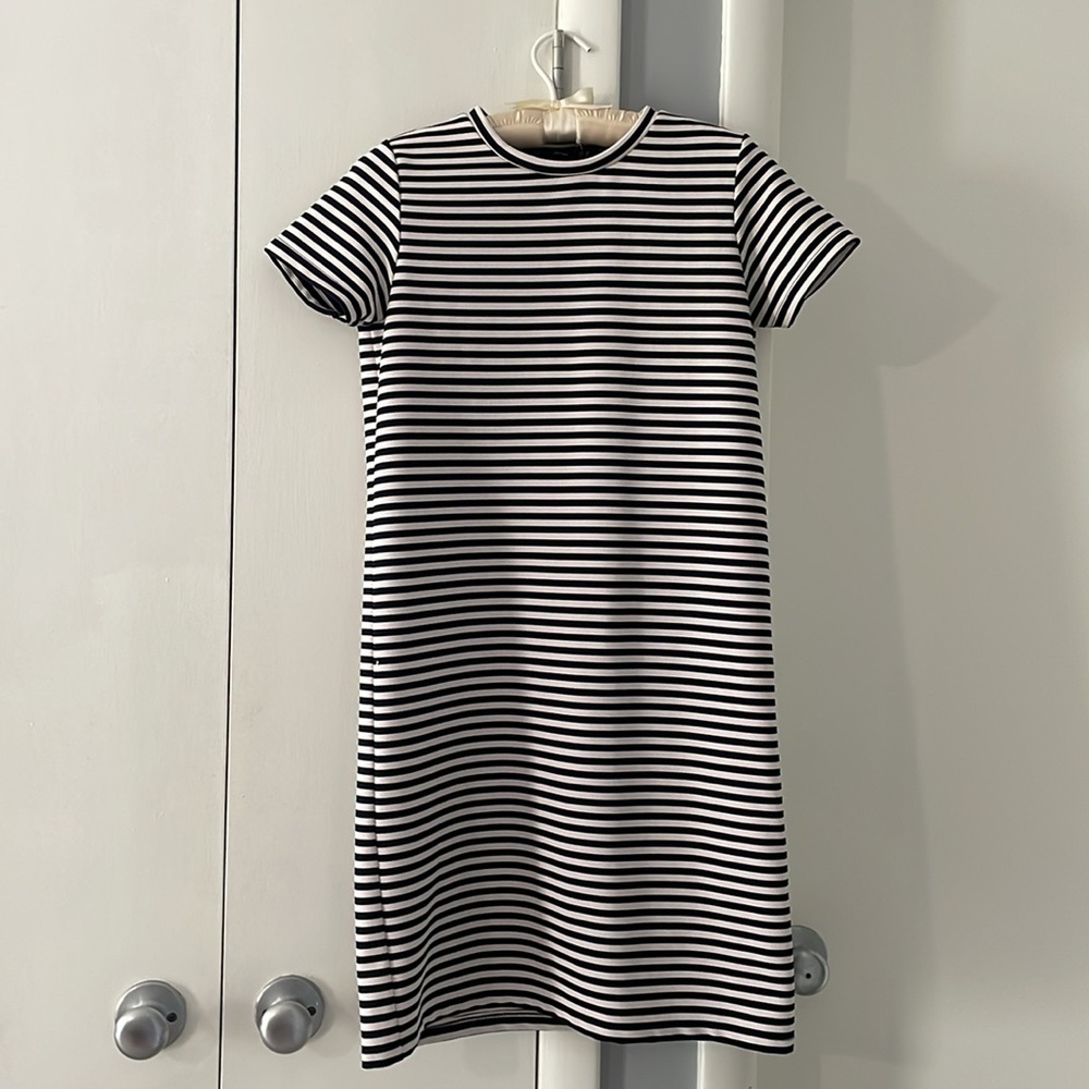 XXS STRIPED navy and white TSHIRT DRESS